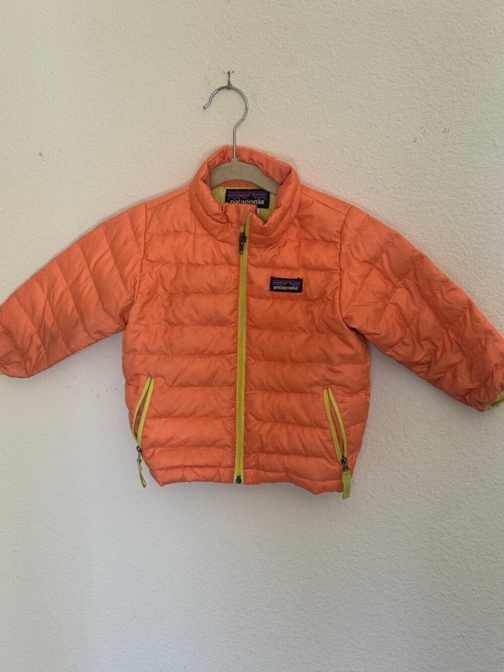 Patagonia Baby Down Sweater Puffer Jacket Orange 6-12M